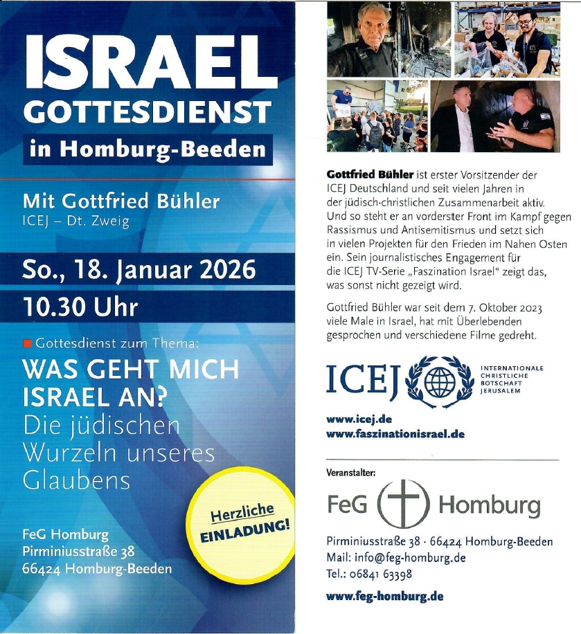 Israel-Vortrag am 18.01.2026